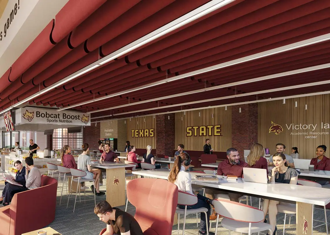 Rendering of tables inside of wellness center
